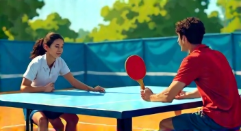 Der Tafelrunde des Tischtennis