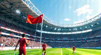 Ein internationales Fußballevent