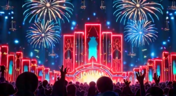 Elton-Nostalgie, Zuschauermechanik, Unterhaltungsfeuerwerk