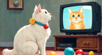 Kugeln, Katzen, TV