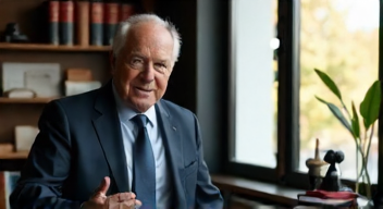 Ich bin ein Politiker, der über den Einfluss von Humor spricht