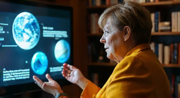 Politische Perspektiven von Angela Merkel zur Raumfahrt (9/10)